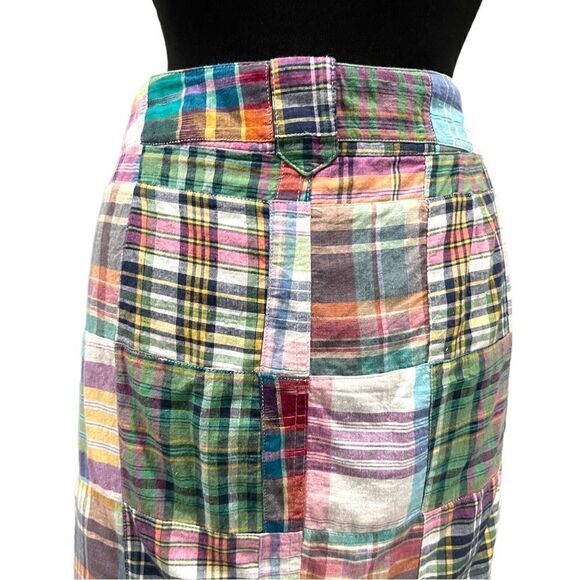 𝅺morrissey Y? Patchwork Zip Front Plaid Mini Skirt Sz 14 - Picture 10 of 14